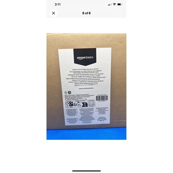 DSLR Brand New Camera bag by Amazon Basics Black adjustable strap multi- compart - Picture 9 of 11